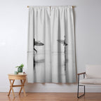 Surf Shadows - Monochrome Ocean Photography Window Curtain Gallery Image 5