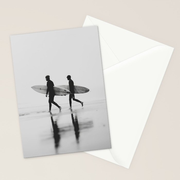 Surf Shadows - Monochrome Ocean Photography Stationery Card Gallery Image 2