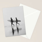 Surf Shadows - Monochrome Ocean Photography Stationery Card Gallery Image 2