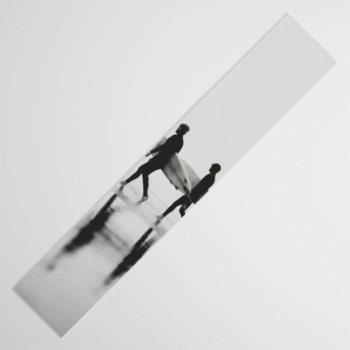 Surf Shadows - Monochrome Ocean Photography Table Runner Gallery Image 3