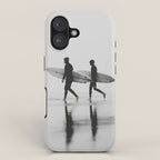 Surf Shadows - Monochrome Ocean Photography iPhone Case Gallery Image 1