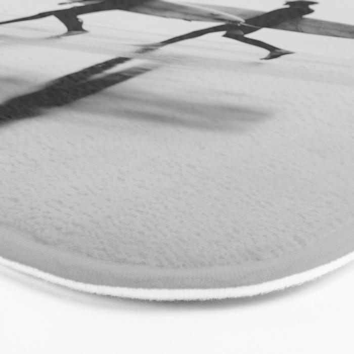 Surf Shadows - Monochrome Ocean Photography Bath Mat Gallery Image 3