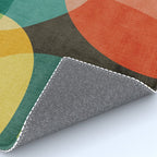 Colorful Modern Bold Circles MCM Artwork Rug Gallery Image 4