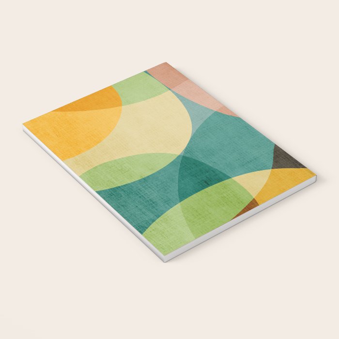 Colorful Modern Bold Circles MCM Artwork Notebook Gallery Image 3