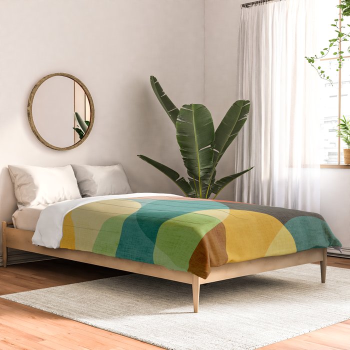 Colorful Modern Bold Circles MCM Artwork Comforter Gallery Image 2