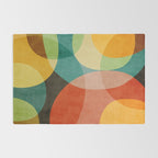 Colorful Modern Bold Circles MCM Artwork Rug Gallery Image 2