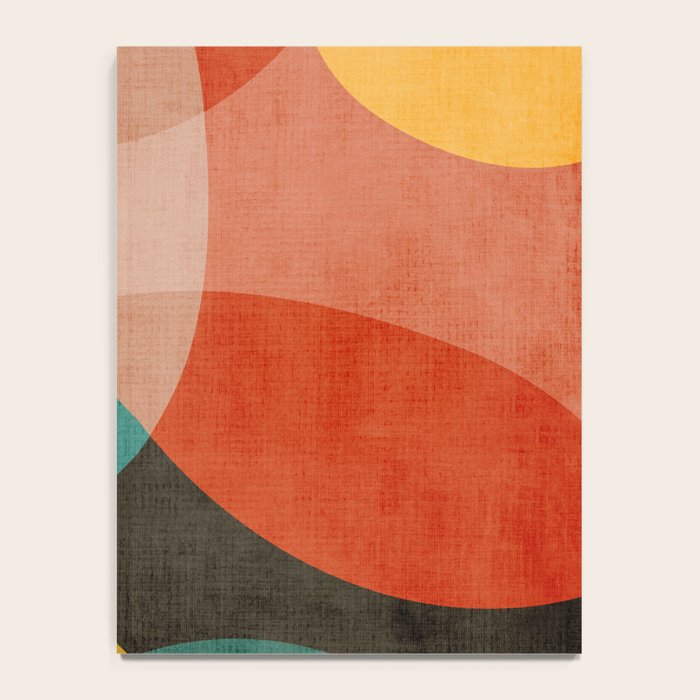 Colorful Modern Bold Circles MCM Artwork Notebook Gallery Image 4