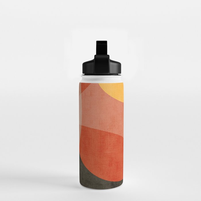 Colorful Modern Bold Circles MCM Artwork Water Bottle Gallery Image 2