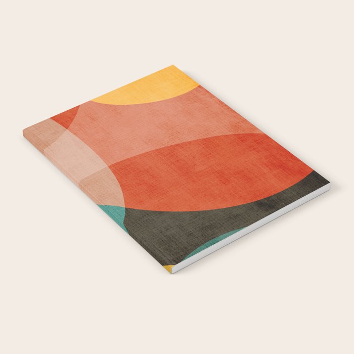 Colorful Modern Bold Circles MCM Artwork Notebook Gallery Image 1