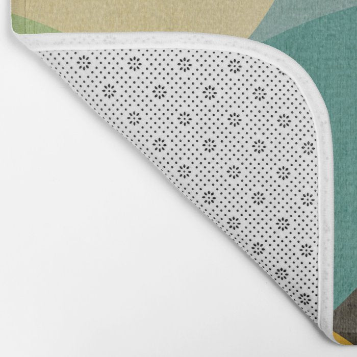 Colorful Modern Bold Circles MCM Artwork Bath Mat Gallery Image 2