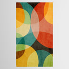 Colorful Modern Bold Circles MCM Artwork Tablecloth Gallery Image 2