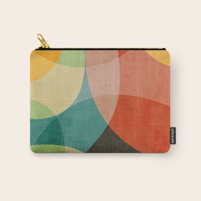 Colorful Modern Bold Circles MCM Artwork Carry All Pouch Gallery Image 1