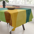 Colorful Modern Bold Circles MCM Artwork Tablecloth Gallery Image 3