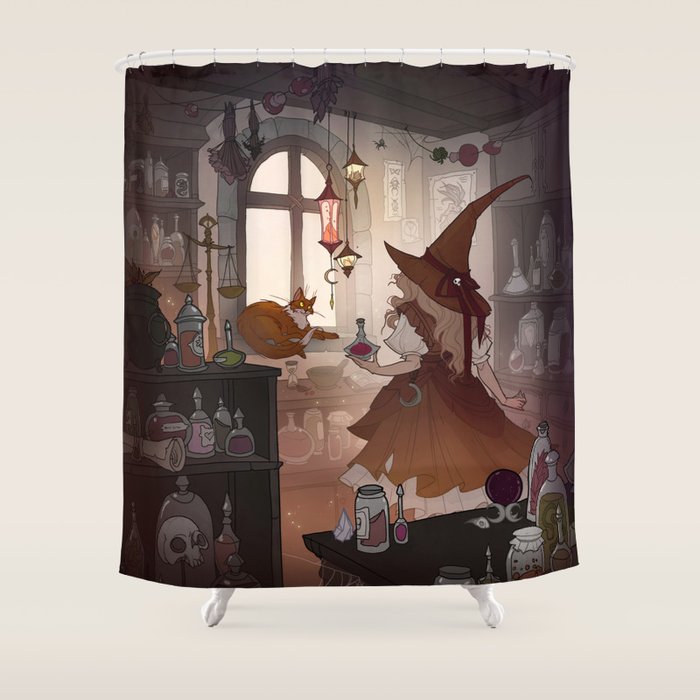 Apothecary Witch Shower Curtain Gallery Image 1