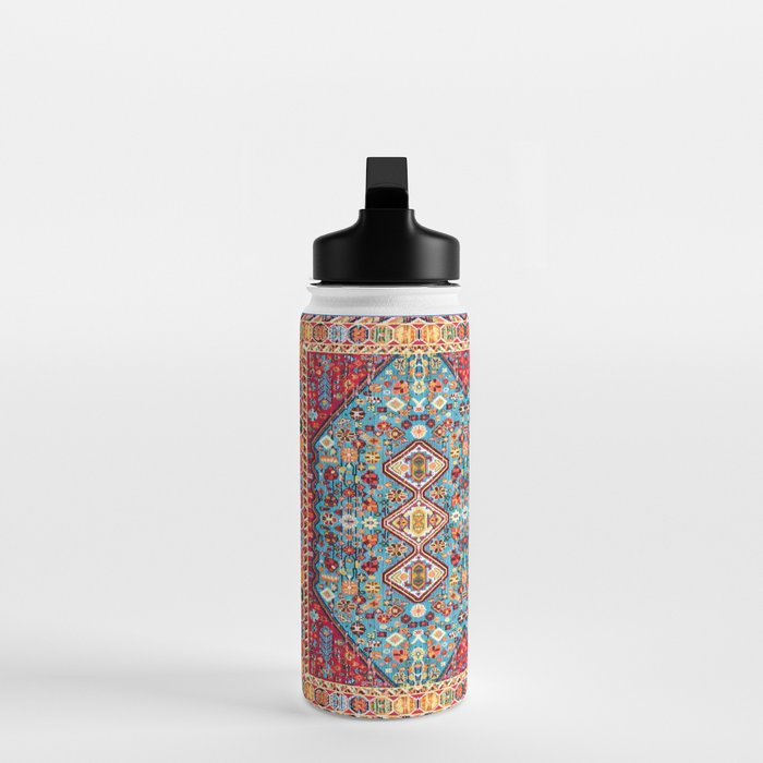 Colorful Kaleidoscope: Vintage Bohemian Moroccan Art Water Bottle Gallery Image 3