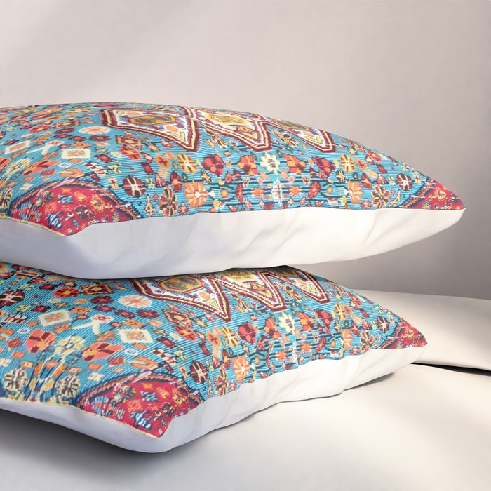 Colorful Kaleidoscope: Vintage Bohemian Moroccan Art Pillow Sham Gallery Image 3