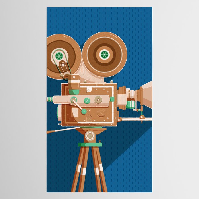 Cine Blue Lens Tablecloth Gallery Image 2