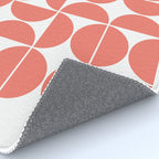 Mid Century Modern Geometric 04 Living Coral Rug Gallery Image 4