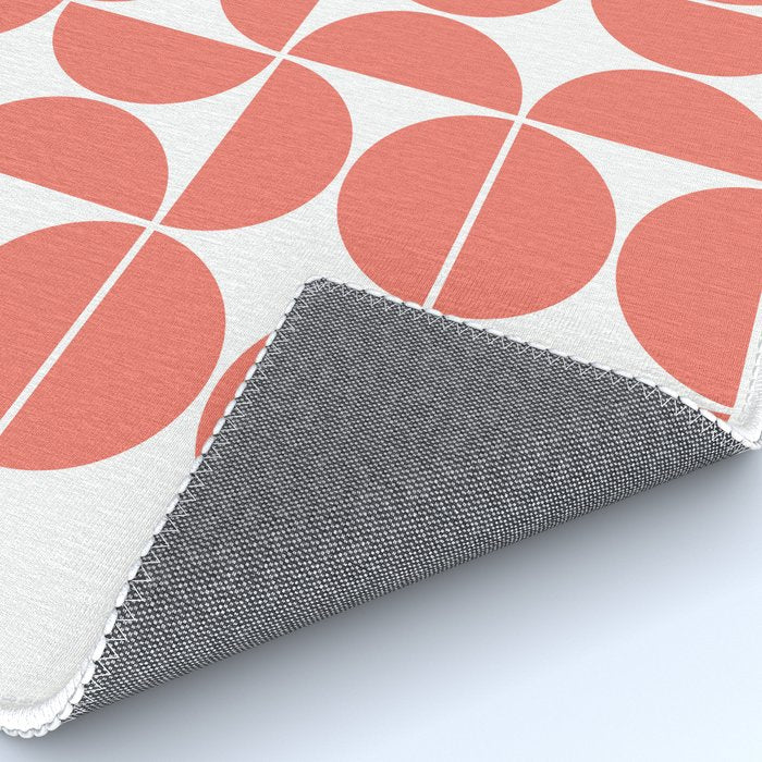 Mid Century Modern Geometric 04 Living Coral Rug Gallery Image 4