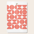 Mid Century Modern Geometric 04 Living Coral Cutting Board Gallery Image 1