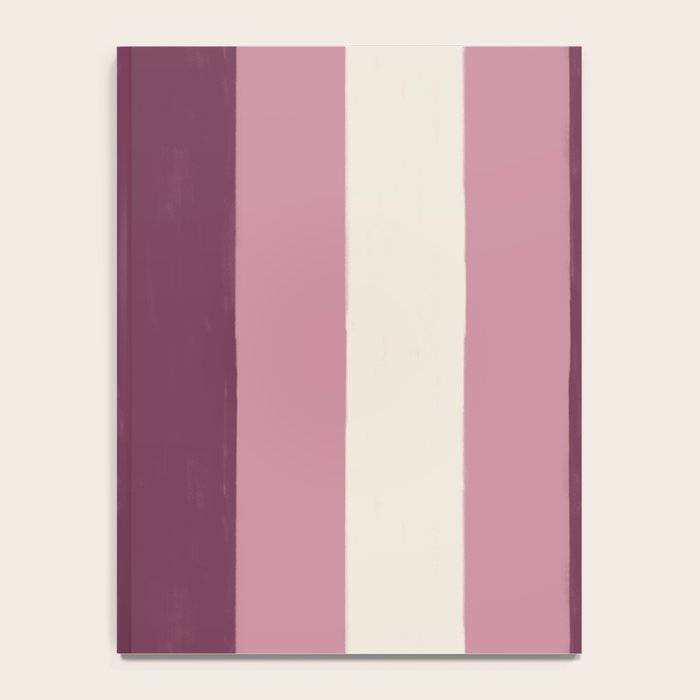 Bold Burgundy and Pink Striped Pattern Notebook Gallery Image 4