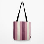 Bold Burgundy and Pink Striped Pattern Tote Bag Gallery Image 2