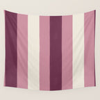 Bold Burgundy and Pink Striped Pattern Wall Tapestry Gallery Image 4