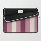 Bold Burgundy and Pink Striped Pattern Laptop Sleeve Gallery Image 2