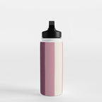 Bold Burgundy and Pink Striped Pattern Water Bottle Gallery Image 3