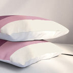 Bold Burgundy and Pink Striped Pattern Pillow Sham Gallery Image 3