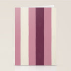 Bold Burgundy and Pink Striped Pattern Stationery Card Gallery Image 2