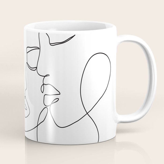 Line Faces 01  Coffee Mug Gallery Image 1