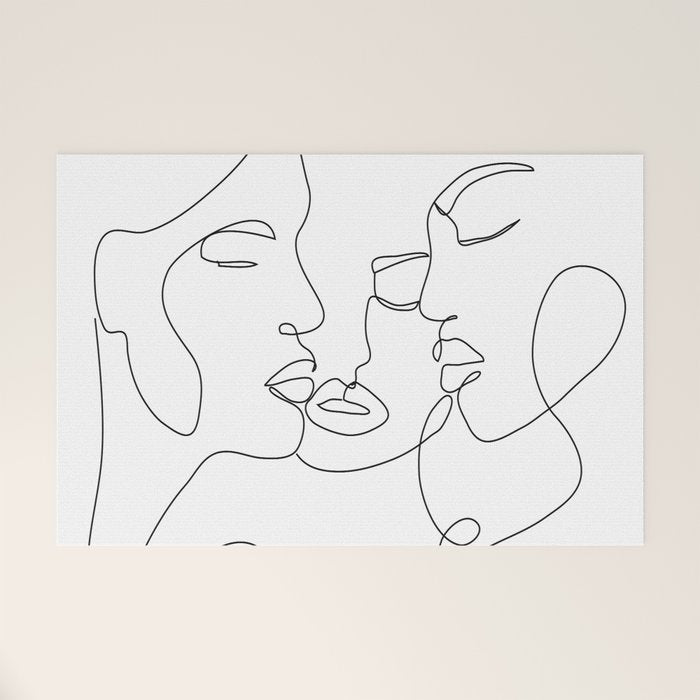 Line Faces 01  Welcome Mat Gallery Image 1