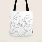 Line Faces 01  Tote Bag Gallery Image 1