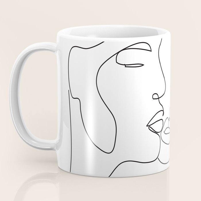 Line Faces 01  Coffee Mug Gallery Image 3