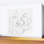 Line Faces 01  Wall Mural Gallery Image 2