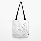 Line Faces 01  Tote Bag Gallery Image 2