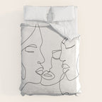 Line Faces 01  Duvet Cover Gallery Image 6