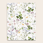 Hand Painted Watercolor Springflowers And Herbs Meadow  Notebook Gallery Image 4