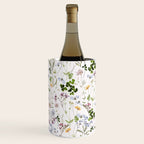 Hand Painted Watercolor Springflowers And Herbs Meadow  Wine Chiller Gallery Image 3