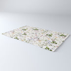 Hand Painted Watercolor Springflowers And Herbs Meadow  Rug Gallery Image 3