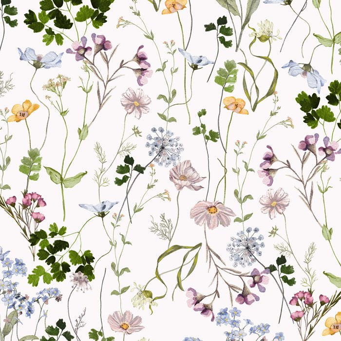 Hand Painted Watercolor Springflowers And Herbs Meadow  Coffee Mug Gallery Image 2