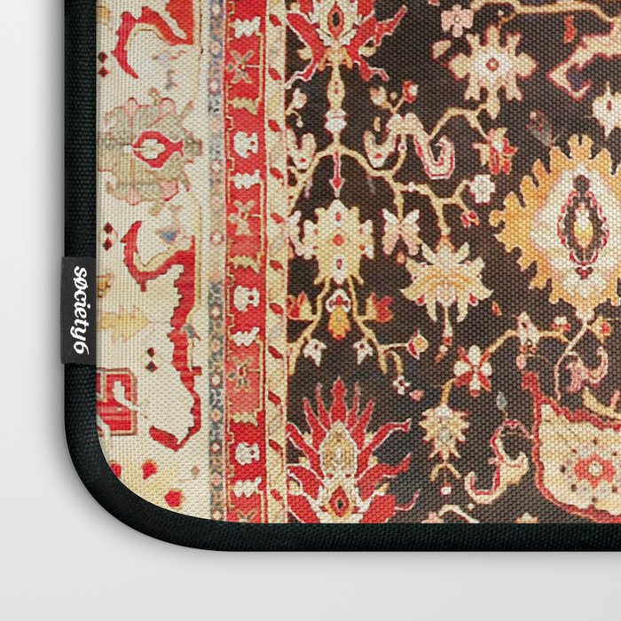 Antique Indian Agra Rug Print Laptop Sleeve Gallery Image 3