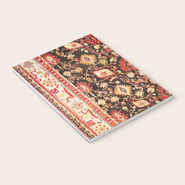 Antique Indian Agra Rug Print Notebook Gallery Image 3