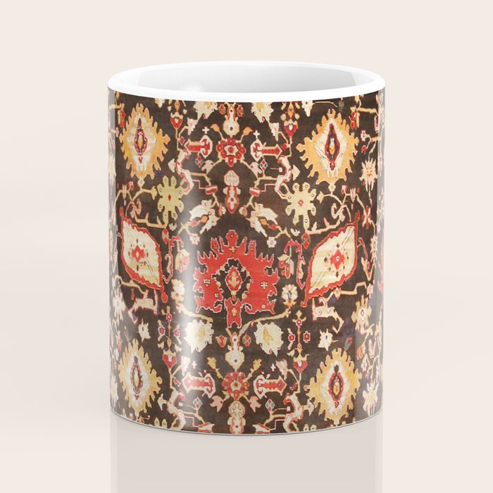 Antique Indian Agra Rug Print Coffee Mug Gallery Image 4