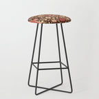 Antique Indian Agra Rug Print Stool Gallery Image 1