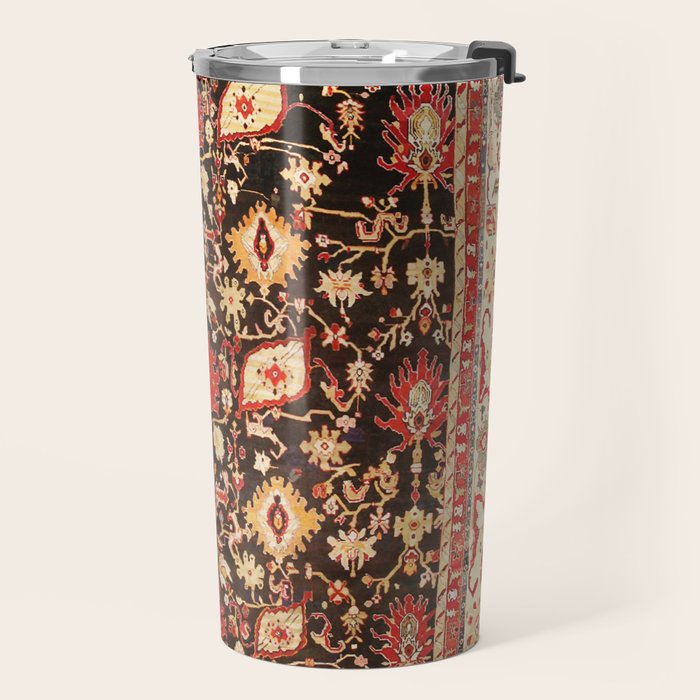 Antique Indian Agra Rug Print Travel Mug Gallery Image 2