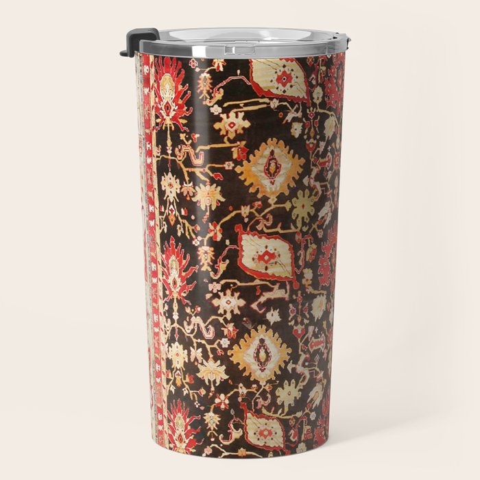 Antique Indian Agra Rug Print Travel Mug Gallery Image 3