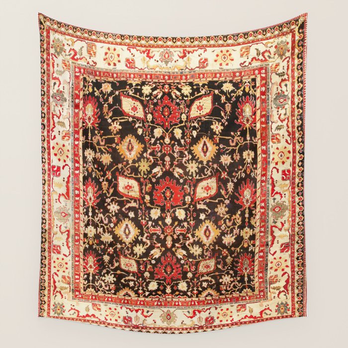Antique Indian Agra Rug Print Wall Tapestry Gallery Image 1