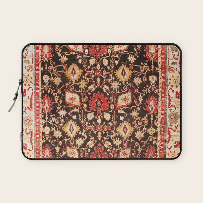 Antique Indian Agra Rug Print Laptop Sleeve Gallery Image 1